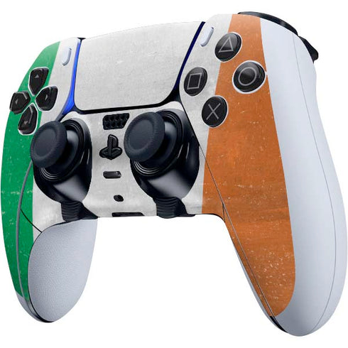 Ireland Flag Distressed PS5 DualSense Edge Pro Controller Skin